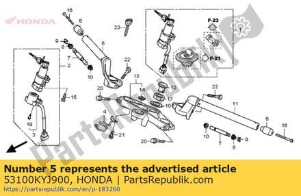 Pipe comp., r. steering handle 53100KYJ900 Honda