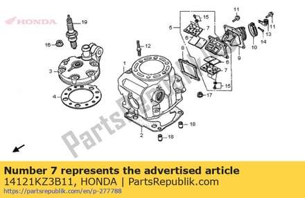 Stopper, reed valve 14121KZ3B11 Honda