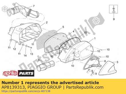 Filter housing cover AP8139313 Piaggio Group