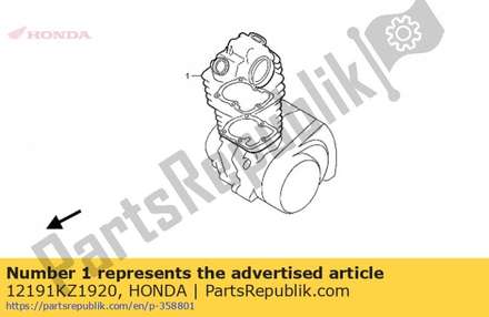 Gasket, cylinder 12191KZ1920 Honda