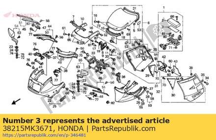 Label,fuse 38215MK3671 Honda