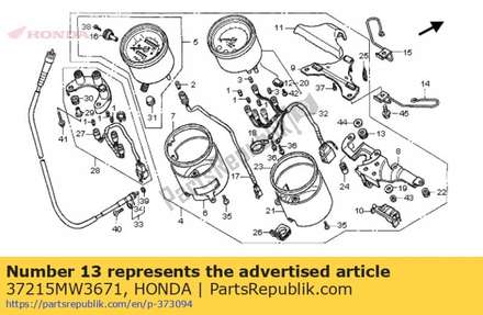 Rubber, bracket mounting 37215MW3671 Honda