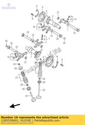 Arm,ex.valve ro 1285538A01 Suzuki