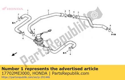 Tube b, air injection control valve 17702MEJ000 Honda
