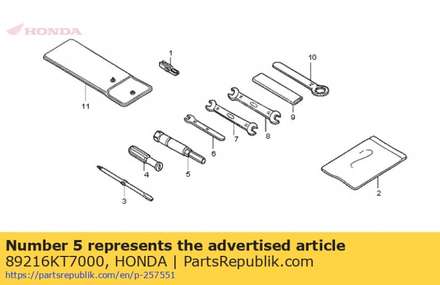 Wrench, box (p16) 89216KT7000 Honda