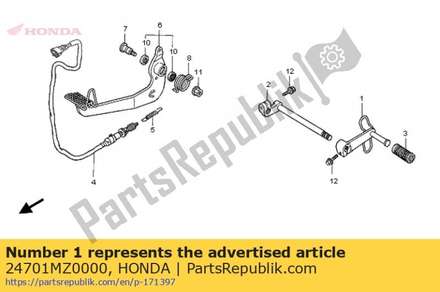 Pedal comp., change 24701MZ0000 Honda