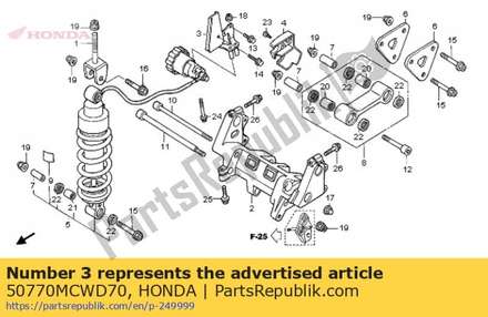 Stay, preload adjusting 50770MCWD70 Honda