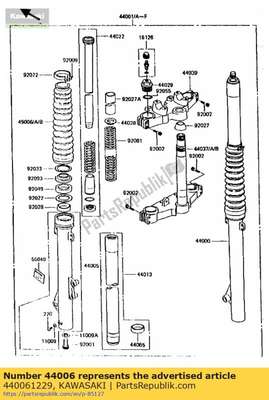 Pipe-right fork outer 440061229 Kawasaki