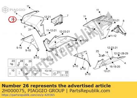 Sticker dx-sx sbk 2H000075 Piaggio Group