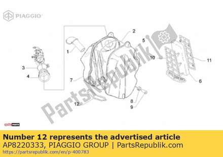 Sello de la carcasa del filtro de aire AP8220333 Piaggio Group