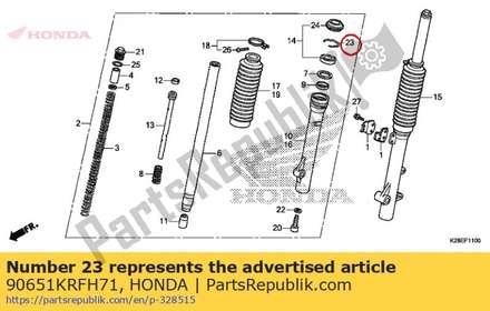 Ring, oil seal stopper (chuannan absorber) 90651KRFH71 Honda