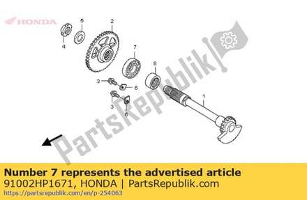 Bearing, radial ball, 17x42x13 91002HP1671 Honda