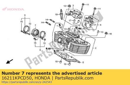 Insulator, throttle body 16211KPCD50 Honda