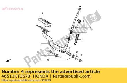 Spring, brake pedal 46511KT0670 Honda