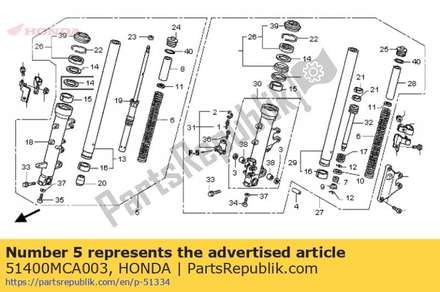 Fork assy., r. fr. 51400MCA003 Honda