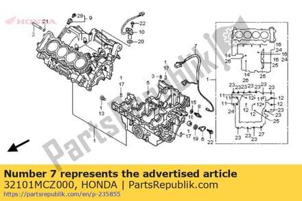 Sub cord, engine 32101MCZ000 Honda