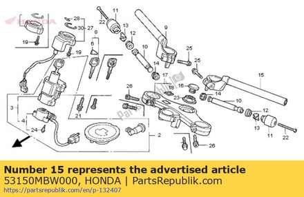 Pipe comp., l. steering handle 53150MBW000 Honda
