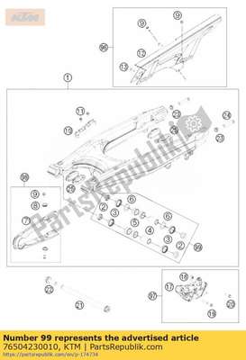 Swingarm repair kit 08-13 76504230010 KTM