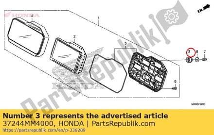 Rubber, snelheidsmeter montage 37244MM4000 Honda