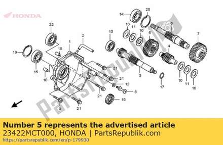 Gear, counter (38t) 23422MCT000 Honda