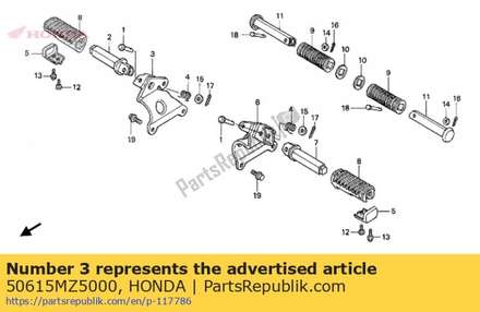 Bracket comp., r. step 50615MZ5000 Honda
