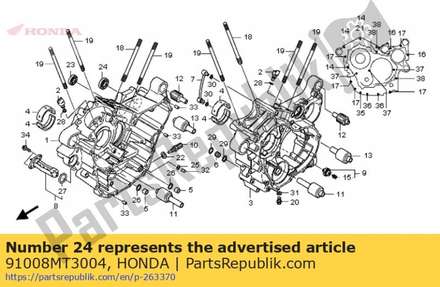 Bearing, radial ball, 62/ 91008MT3004 Honda