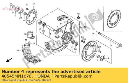 Adjuster, l. chain 40545MN1670 Honda