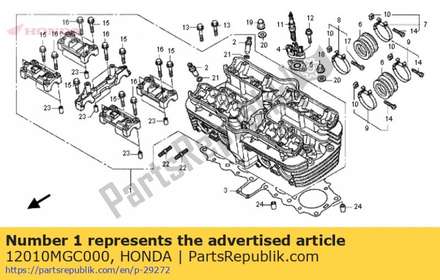 Head assy., cylinder 12010MGC000 Honda
