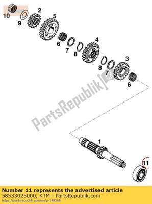 Roulement cylindrique bc1-0076a 58533025000 KTM
