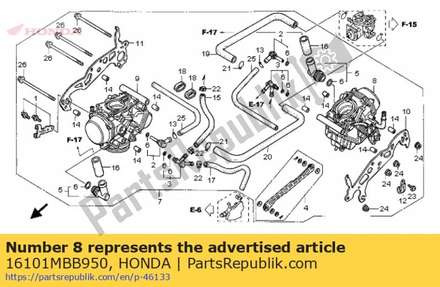 Carburetor assy ( 16101MBB950 Honda