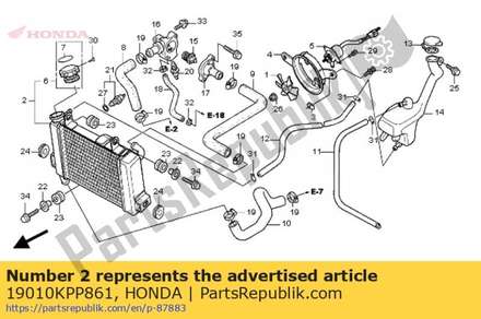 Radiator comp. 19010KPP861 Honda