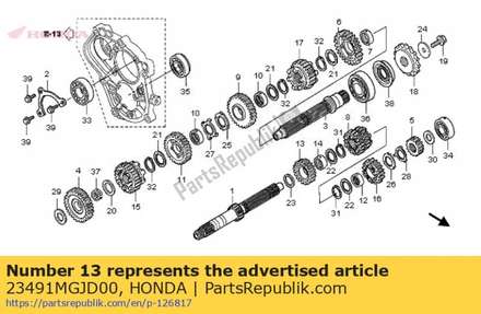 Gear,m-5 23491MGJD00 Honda