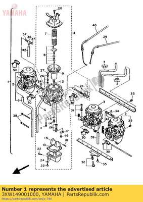 Carburateur assy 3XW149001000 Yamaha