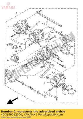 Carburetor assy 1 4DG149012000 Yamaha
