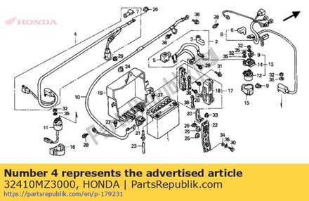 Cable,start motor 32410MZ3000 Honda
