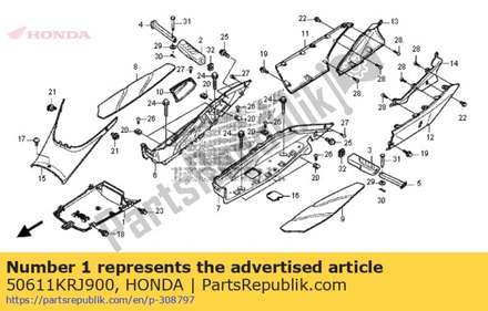Cover, under 50611KRJ900 Honda