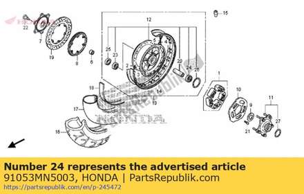 Bearing, radial ball, 20x47x20.6 (ntn) 91053MN5003 Honda