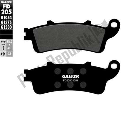 Semi-metallic brake pads FD205G1054 Galfer