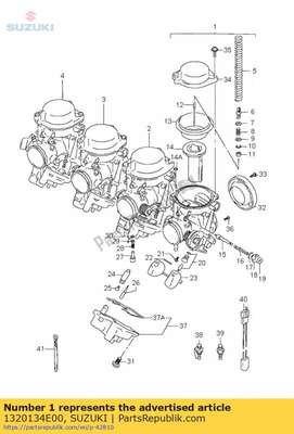 Carburateur assy 1320134E00 Suzuki