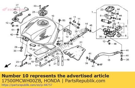 Tank set, fuel (wl) *type2 * (type2) 17500MCWH00ZB Honda