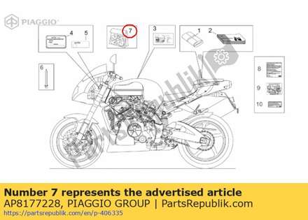 Emission control sticker AP8177228 Piaggio Group