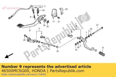 Pedal comp., rr. brake 46500MCSG00 Honda