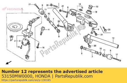 Pipe, l. steering handle 53150MW0000 Honda