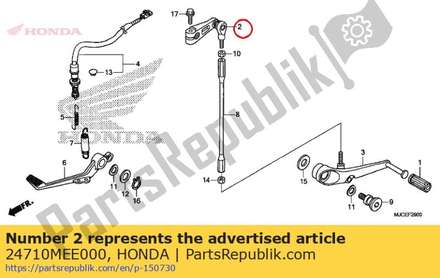 Arm comp., gear change 24710MEE000 Honda