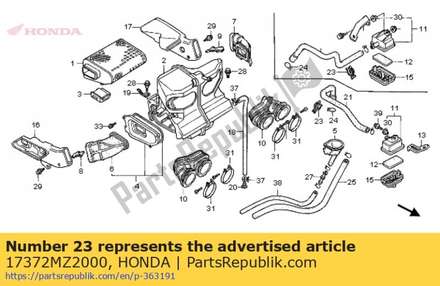 Holder, tube (pb) 17372MZ2000 Honda
