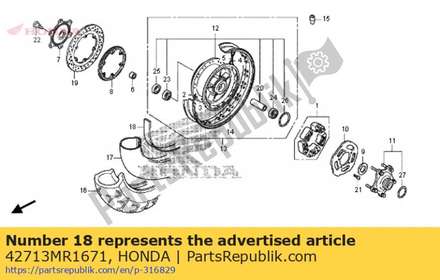 Flap, tire (bridgestone) 42713MR1671 Honda