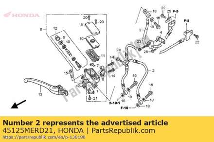 Hose comp. b, fr. brake 45125MERD21 Honda