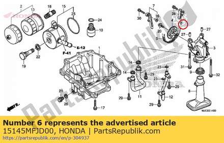 Guide a, oil pump chain 15145MFJD00 Honda