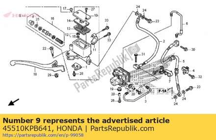 Cylinder sub assy., fr. m 45510KPB641 Honda