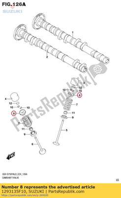 Retainer,valve 1293135F10 Suzuki